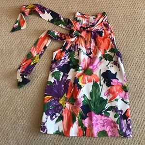 J.Crew silk tank with neck tie